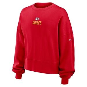 Nike - Women’s Red Kansas City Chiefs Oversized Rewind Pullover Sweatshirt